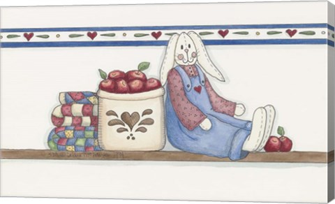 Framed Apple Bunny 2 Print