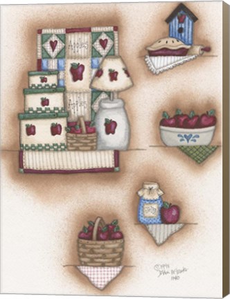 Framed Apple Collage Print