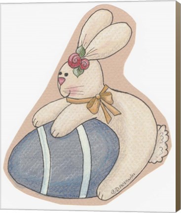 Framed Bunny Blue Egg Print