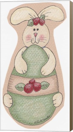 Framed Bunny Green Egg Print
