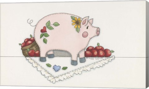 Framed Country Pig Print