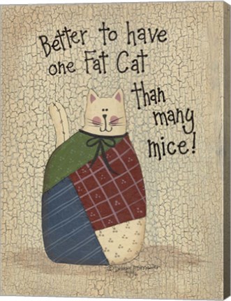 Framed One Fat Cat Print