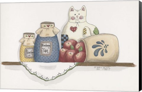 Framed Patchwork Cat Jam Print