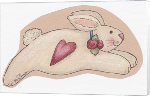 Framed Re Bunny Heart Print