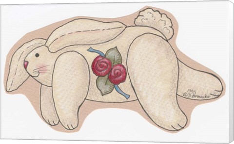 Framed Rose Bunny Print