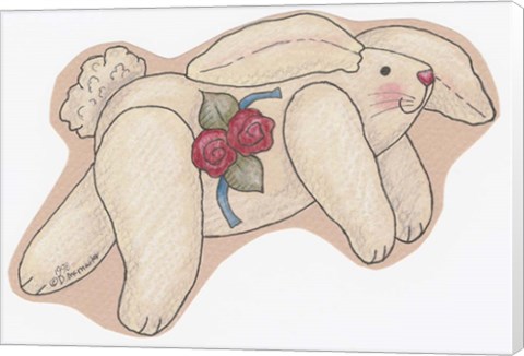 Framed Rose Bunny 2 Print