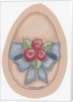 Framed Roses Egg Print