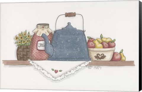 Framed Teapot With Crock Print