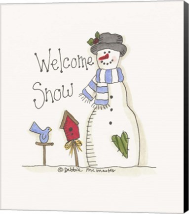 Framed Welcome Snow Print