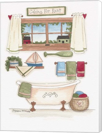 Framed Cabins For Rent Print