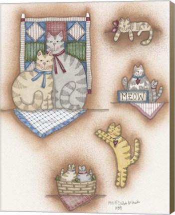 Framed Cat Collage Print