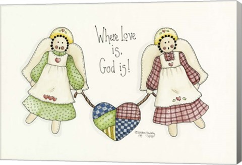 Framed Where Love Is Angel Print