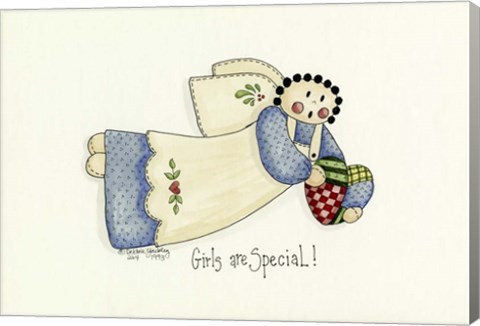 Framed Girls Are Special Angel Print