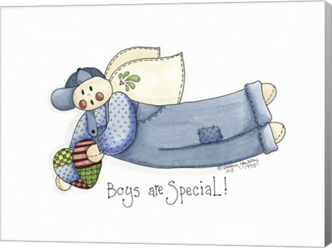 Framed Boys Are Special Angel Print