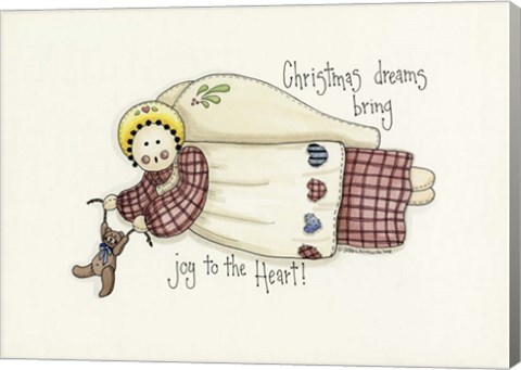 Framed Christmas Dreams Angel Print