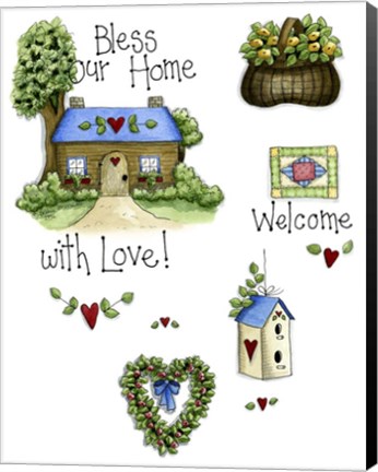 Framed Bless Our Home Print