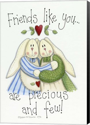 Framed Friends Like You Bunnies Print