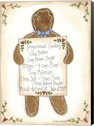 Framed Gingerbread Cookies Print