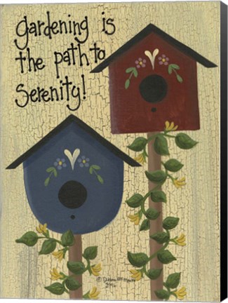 Framed Gardening Is The Path Print