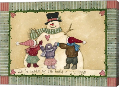 Framed Snowman Hugs Print