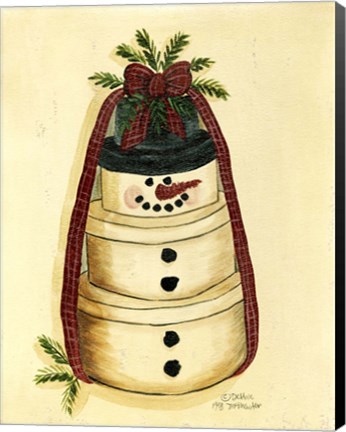 Framed Box Snowman Print