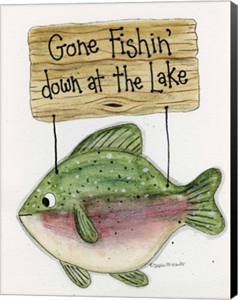 Framed Gone Fishing Print