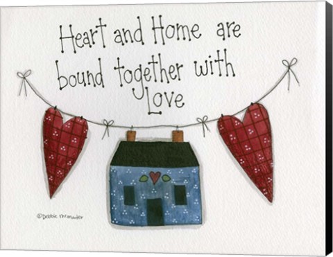 Framed Heart And Home Print