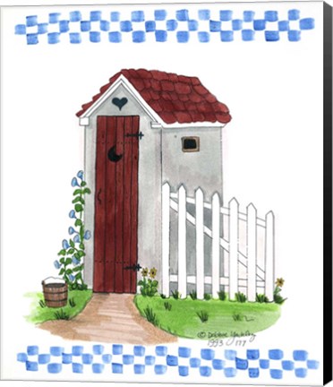 Framed Grey Outhouse Print