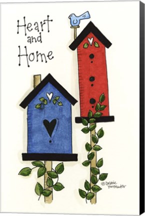 Framed Heart &amp; Home Print