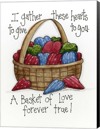 Framed I Gather These Hearts Print