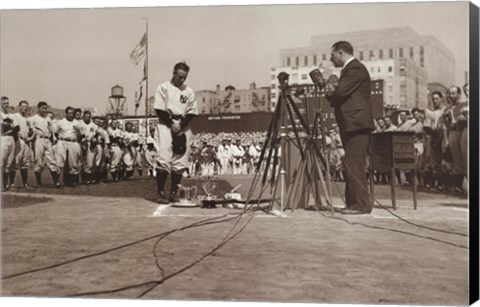 Framed Lou Gehrig Farewell Print