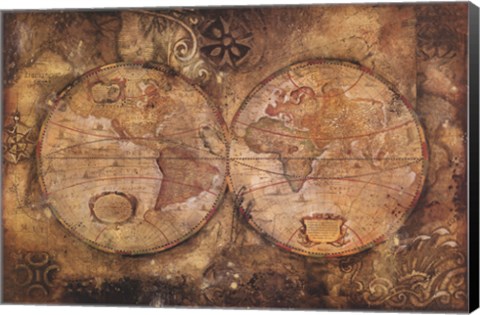 Framed World Around Print