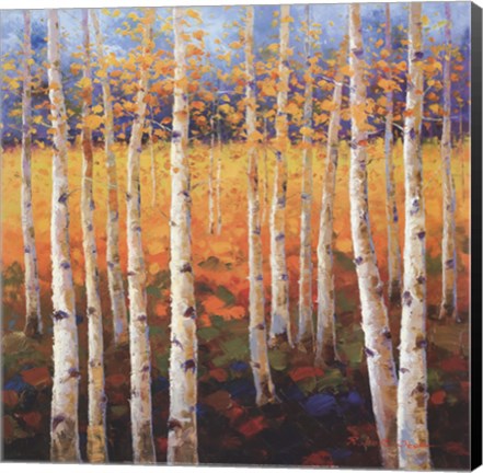 Framed Birch Forest Print