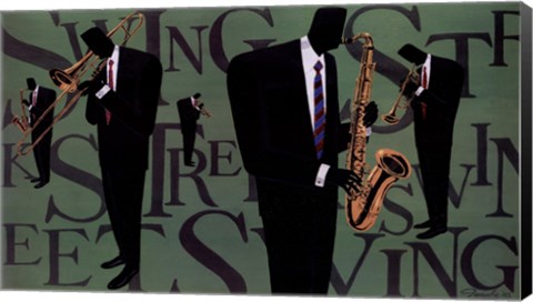 Framed Swing Street Horns Print