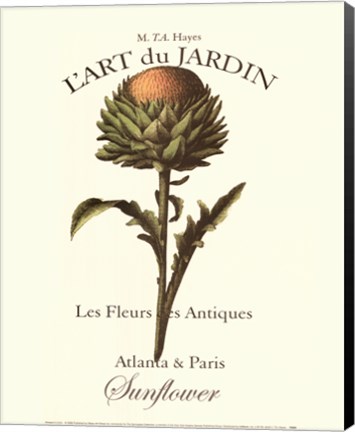 Framed L'art Due Jardin I Print
