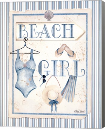 Framed Beach Girl Print