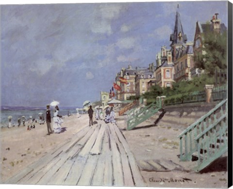 Framed Beach At Trouville Print