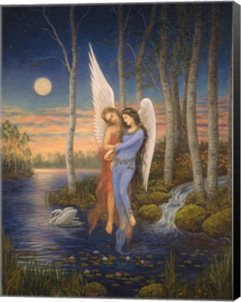 Framed Moon Light Angel Print