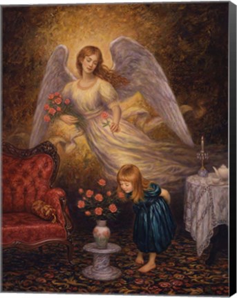 Framed Smell The Roses Print