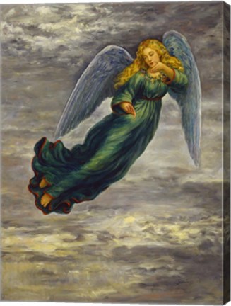 Framed Angel In The Clouds Print