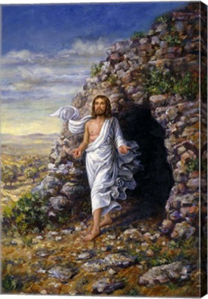 Framed Jesus Rises Print