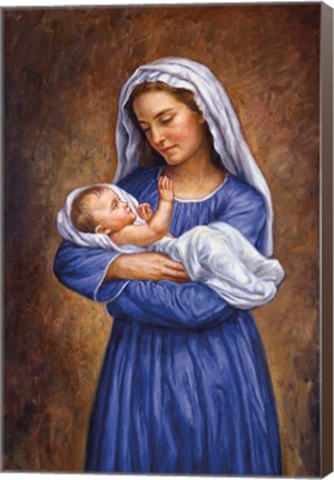 Framed Mary And Baby Jesus Print