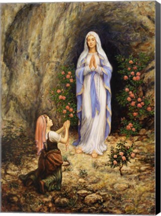 Framed Our Lady Of Lourdes Print