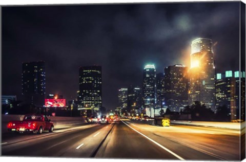 Framed City Lights Print