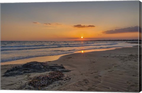 Framed Beach Sunset Print