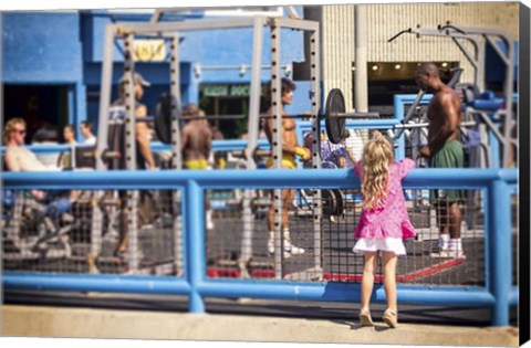 Framed Curiosity, Muscle Beach Print
