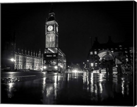 Framed Big Ben B/W Print
