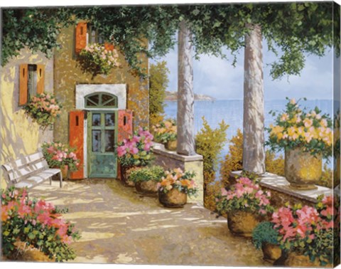 Framed Le Colonne Sulla Terrazza Print