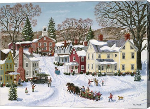 Framed Christmas Sleigh Print