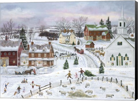 Framed Country Christmas Print